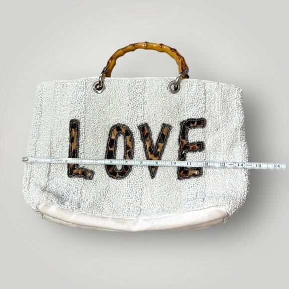 Love Pearl Hand-Beaded Beach Bag - Picture 9 of 12